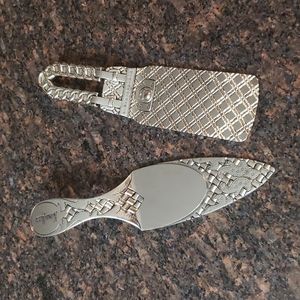 LOVELY SILVER PLATED Neiman Marcus Pie Serving 🥧 Set with Handbag 👛 & Shoe 👞